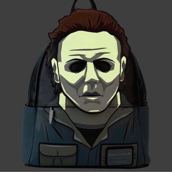 Loungefly Michael Myers Cosplay Slasher Horror Movie Cosplay GITD Mini Backpack - Picture 3 of 5